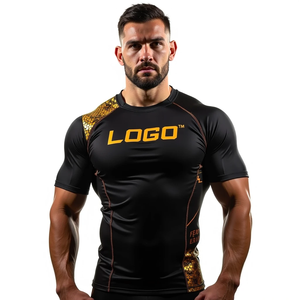 Vente de gros Matériel d'entraînement MMA personnalisé Vêtements sublimés de protection contre les éruptions cutanées pour salle de sport Sports de combat et séances d'athlétisme personnalisés - Product Image 2