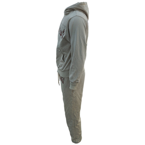 Conjunto Deportivo Informal Personalizado con Efecto Desgastado, Sudadera con Capucha y Pantalones de Chándal de Algodón Lavado, Conjunto Deportivo con Estampado para Hombre - Product Image 3