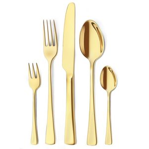 Ensemble de couverts de luxe haut de gamme en or et argent, couteaux à steak, couverts roulés en stock pour les mariages et les dîners, ensemble de couverts - Product Image 6