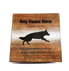 Wood Pet Urn <b>For</b> <b>Ashes</b> Dog Cat <b>Box</b> Personalized Cremation Casket Engraved Bespoke Small Medium Large - Product Image 1