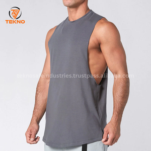 เสื้อกล้ามผู้ชายแบบพรีเมี่ยมแขนกุดสำหรับผู้ชายเสื้อทรงหลวมระบายอากาศได้ดีสำหรับใส่ไปยิมฟิตเนส - Product Image 3