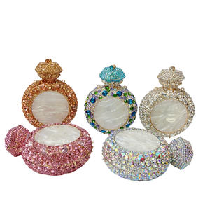 新奇钻戒水晶离合器女晚装包派对舞会婚礼水钻香水造型离合器钱包迷你手袋 - Product Image 5