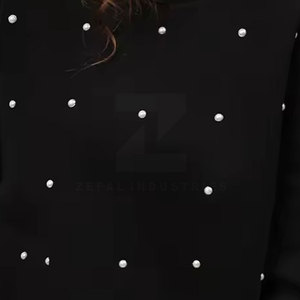 Sweat-shirt décontracté pour femme en coton 100% respirant avec logo frontal, prix raisonnable, fabrication sur mesure, haute qualité, dernier style - Product Image 6
