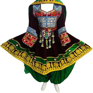 Robes tribales afghanes faites à la main pour femmes, magnifiques et complètes, en jaune et blanc, prix de gros et MOQ bas, nouveauté 2025 - Product Image 6