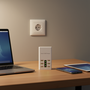 ปลั๊กยุโรป ที่ชาร์จ USB 6 พอร์ต 30W 2A อเนกประสงค์สำหรับสมาร์ทโฟนและแท็บเล็ต 6 พอร์ต 30W 2A ปลั๊กยุโรป - Product Image 3