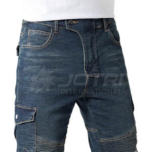 กางเกงยีนส์ขี่มอเตอร์ไซด์สำหรับผู้ชายกางเกงยีนส์ขี่มอเตอร์ไซด์สำหรับผู้ชายดีไซน์ใหม่ล่าสุดออกแบบได้ตามต้องการ - Product Image 4