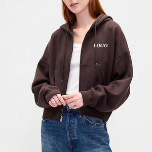 Vêtements pour femmes, design uni, haute qualité, logo personnalisé, fermeture éclair et capuche, prix avantageux pour les acheteurs en gros, 2026 - Product Image 1