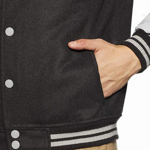 Veste universitaire en laine de haute qualité pour hommes, col montant avec broderie imprimée personnalisée Letterman Design pour l'hiver - Product Image 5