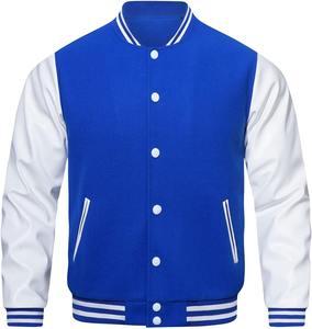 Veste bouffante en laine Varsity pour hommes de haute qualité Style Letterman avec broderie et manches en cuir multicolore 2026 - Product Image 2