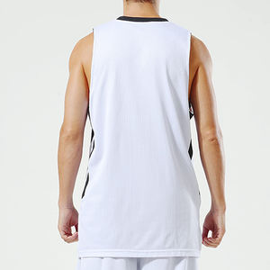 Uniforme de Baloncesto Deportivo Antibacterial de Secado Rápido y Transpirable de Talla Grande con Diseño Personalizado, Logotipo Serigrafiado Reversible - Product Image 2