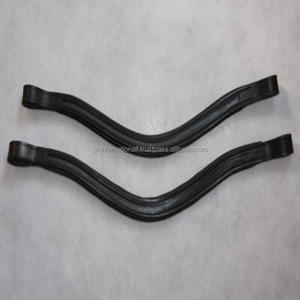 Todas las formas precio al por mayor pedido al por mayor canal vacío banda de frente de caballo de cuero genuino en cuero negro o marrón Habana - Product Image 2