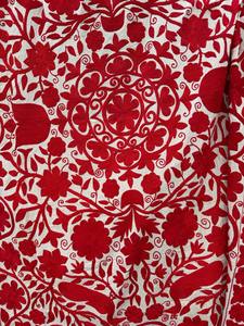 Vintage Inspired Hand Embroidered Suzani Quilt – Colorful Floral <b>Bed</b> <b>Cover</b>, Boho Chic Bedroom Accent, Handmade Textile Art - Product Image 2