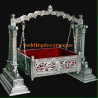 Ayunan Kayu Antik Jhoola Ukiran Tangan Kayu Jati Tradisional Ayunan India Elegan Tahan Lama Perabotan Rumah Taman India