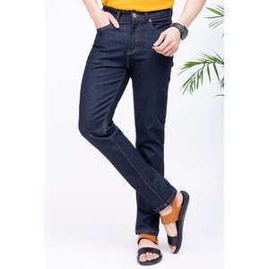 Unze London Men's Denim <b>Jeans</b> Vintage Straight Style High Mid Waist <b>Embroidered</b> Stonewashed Colorful Vintage Knitted for Winter - Product Image 4