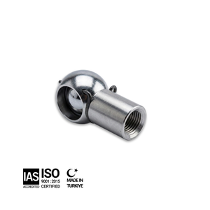 Embout à rotule DIN71805 BA005 pour fixation de vérin à gaz, connecteur de montage, en acier zingué, fixation de tige de tube, fabrication turque - Product Image 1