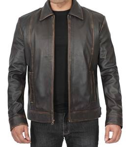 Veste en cuir de haute qualité avec logo personnalisé pour hommes, couleur unie, col à capuche, respirante, tissée, veste populaire pour hommes - Product Image 6