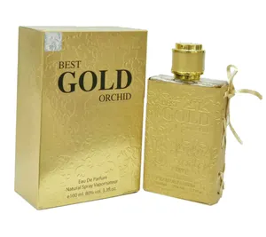 Meilleure Collection Gold orchidée 100ml parfums fabricant 2022 logo personnalisé feuille et parfum design