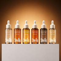 Flacon compte-gouttes en verre vert brillant 30 ml pour sérum botanique – Idéal pour les marques de cosmétiques bio et de beauté épurée, avec option de marque privée