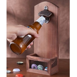 Ouvre-bouteille mural de haute qualité avec capteur de bouchon Design écologique pour la décoration intérieure Bars Cuisines Restaurants Man Caves - Product Image 1