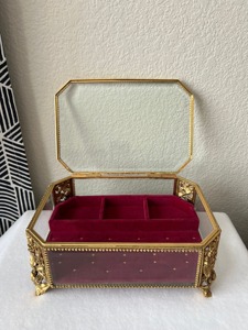 Boîte à bijoux moderne en métal avec intérieur en velours, écologique, haut de gamme, pour femmes, personnalisable - Product Image 2