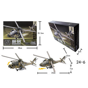 Kit <span class=keywords><strong>de</strong></span> construction <span class=keywords><strong>de</strong></span> modèle d'<span class=keywords><strong>avion</strong></span> militaire moderne MOC 1/72, série militaire, hélicoptère <span class=keywords><strong>de</strong></span> combat AH-64 Apache, Force aérienne, blocs <span class=keywords><strong>de</strong></span> construction - Product Image 2