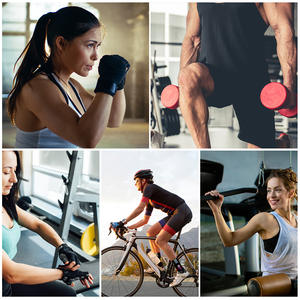 Gants de fitness unisexes demi-doigts, gants de musculation et de musculation, gants de sport en cuir et néoprène pour le cyclisme - Product Image 4