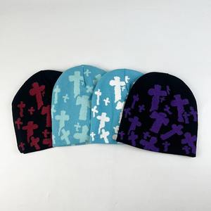 หมวกบีนนี่ถักสีสันสดใสหมวกบีนนี่สำหรับฤดูหนาวออกแบบโลโก้ได้ตามต้องการ - Product Image 1