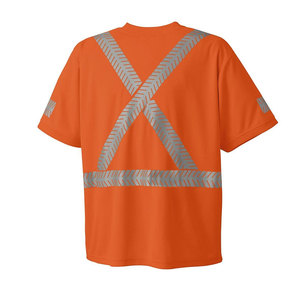 Camiseta de manga corta de alta visibilidad, ropa de trabajo personalizada reflectante de seguridad, LONA DE AJUSTE Regular antibolitas - Product Image 2