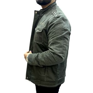 Wholesale <b>Men's</b> Plus Size Cotton <b>Jacket</b> Trendy Dark green Custom Embroidery Logo <b>Jacket</b> for <b>Men</b> Direct From India OEM <b>Men</b> <b>jacket</b> - Product Image 4