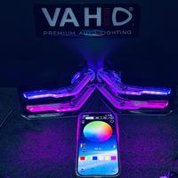 Anneau lumineux projecteur universel en acrylique RGB DRL, clignotant dynamique, anneau lumineux haute intensité, réglage intelligent par application pour Corolla pour Innova