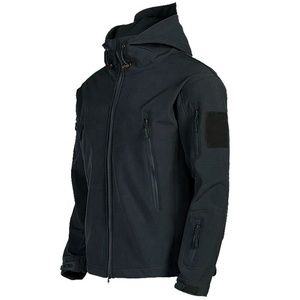 Softshell Jacket New Fashion Men Softshell Jacket Oversized Men Softshell Jacket Hooded <b>Nylon</b> Shell with Front Logo - Product Image 4