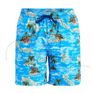 <b>Men's</b> <b>Elastic</b> <b>Waist</b> Mid Rise Swim Board <b>Shorts</b> 100% Polyester Stretch Fabric Wholesale Beachwear - Product Image 1