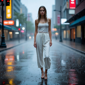 กางเกงกันลมกลางแจ้งสำหรับผู้หญิงกางเกงกันน้ำปรับแต่งได้, กางเกงกันลมไนล่อนน้ำหนักเบา100% ฝนสำหรับผู้หญิง - Product Image 4