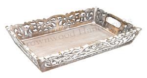 ชุดถาดเสิร์ฟไม้มะม่วงแกะสลักด้วยมือ3ชุดสไตล์โมเดิร์นสำหรับใช้ในบ้านกลางแจ้งในร้านอาหารโรงแรม - Product Image 6