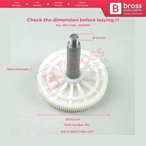 Ingranaggio di Riparazione Motore Tergicristallo Anteriore BGE690 93185526 per <span class=keywords><strong>Vectra</strong></span> C Signum 2002-2008 110 Denti - Product Image 5