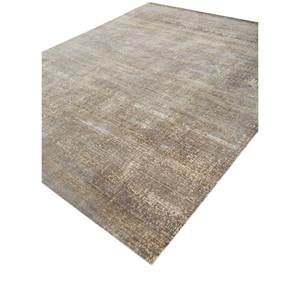 Tapis en laine noué à la main Uvenuti AKWL-13025 gris et noir, motif abstrait rectangulaire, technique de tissage plat, idéal pour la chambre d'un adolescent - Product Image 2