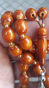 Rosario Amarillo Resistente, Diseño Tasbih, Accesorios de Oración, Tasbih al por Mayor con Cuentas de Resina Natural, Cuentas de Oración - Product Image 5