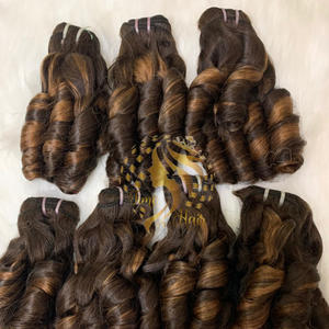 Haute Qualité 100% Humain Remy Extensions De Cheveux Double Dessiné Vierge Cheveux Peau Trame Perruque Bouclés Bouncy Bundles Frontal Vente D'été - Product Image 3