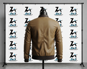 Blouson Bomber en PU pour Homme, Couleur Unie, Col Rabattable, Fermeture Éclair, Coupe-Vent, Vêtement Casual d'Automne, Blouson Chaud en Toile - Product Image 2
