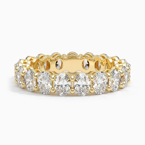 แหวนทองคำ10K เต็มวงแหวนเพชรทรงวงรีสำหรับปลูกในห้องปฏิบัติการสุดหรูสำหรับของขวัญวันครบรอบแต่งงาน - Product Image 4