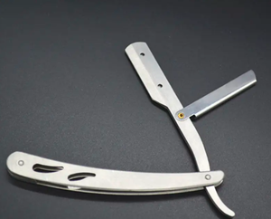 Cuchillo de afeitar plegable ANAAIF, nuevo para afeitado perfecto, maquinilla de afeitar de acero inoxidable de borde recto con 10 cuchillas para vello corporal - Product Image 2