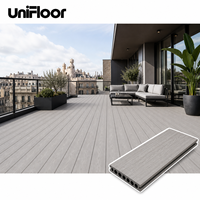 Plancher de terrasse en composite bois-plastique co-extrudé, résistant à la décoloration, imperméable, pour extérieur, jardin