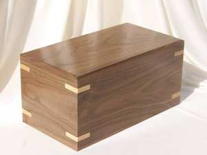 Prisma Designs PWU 027 Solid Walnut Wood Mini Urn Engravable Wooden Human Cremation <b>Keepsake</b> Vessel <b>Box</b> Leak-Proof Sustainable - Product Image 3