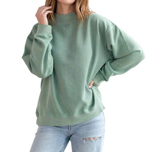 Custom Logo Women Mock Neck Sweatshirt Bulk Supplier - Product Image 2