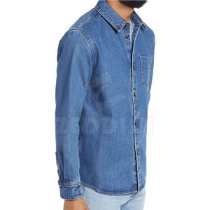 Venta caliente de la calidad superior Jeans Shirt 2025 Cómodo Hombres Jeans Shirt For Online Sale - Product Image 4