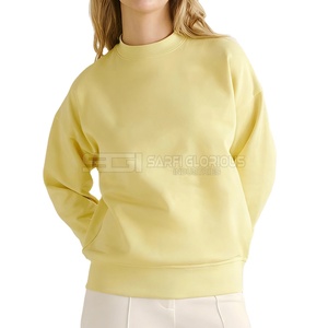Sudaderas de Algodón Ecológicas y Transpirables Personalizadas para Mujer, con Mangas Murciélago Bordadas y Logotipo Frontal, para Invierno 2025 - Product Image 1