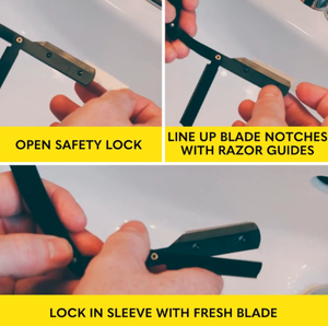 ANAAIF Kit de rasoir droit en acier inoxydable pour hommes avec étui en cuir en poudre pour l'épilation du corps et le barbier - Product Image 3