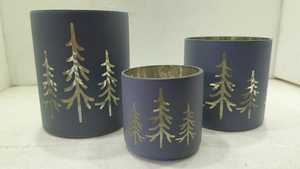 Vela votiva de cristal de otoño Ambiance en rojo y dorado para fines decorativos de Navidad, vela Votivbra para todas las ocasiones - Product Image 4