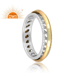 Bague tournante artisanale en argent sterling fin, bijoux en argent pour femme, cadeau pour elle, fabricant de bijoux sur mesure - Product Image 4