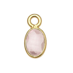 Charmes en pierre de lune arc-en-ciel 6x4mm ovales sertis, argent sterling 925 plaqué or, ensemble de sertis, pendentif en pierre de lune, fournisseurs de bijoux en argent - Product Image 2